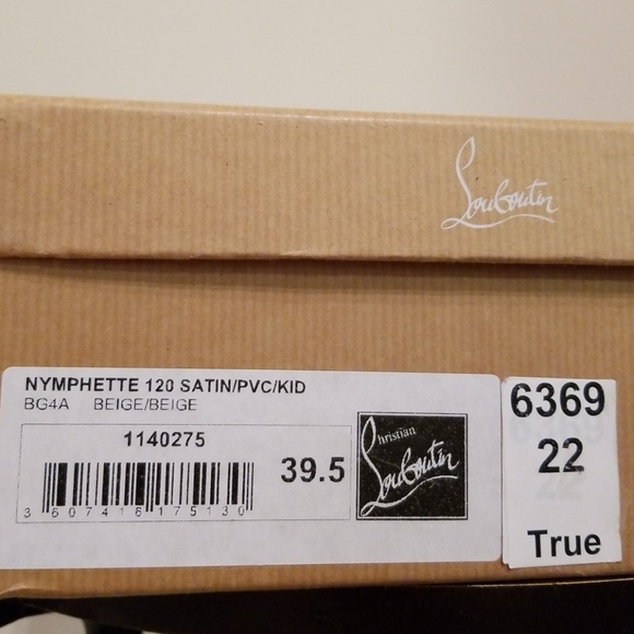 Louboutin Nymphette beige heels sz 39.5, 120m - Picture 8 of 8